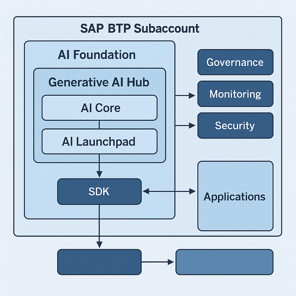 Architecture diagram of SAP Generative AI Hub